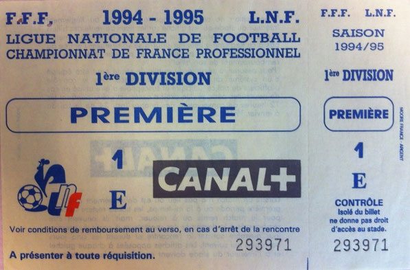 21 janv. 1995: AJ Auxerre - FC Metz - 22ème Journée - Championnat de France (1/1 - 10.000 spect.)
