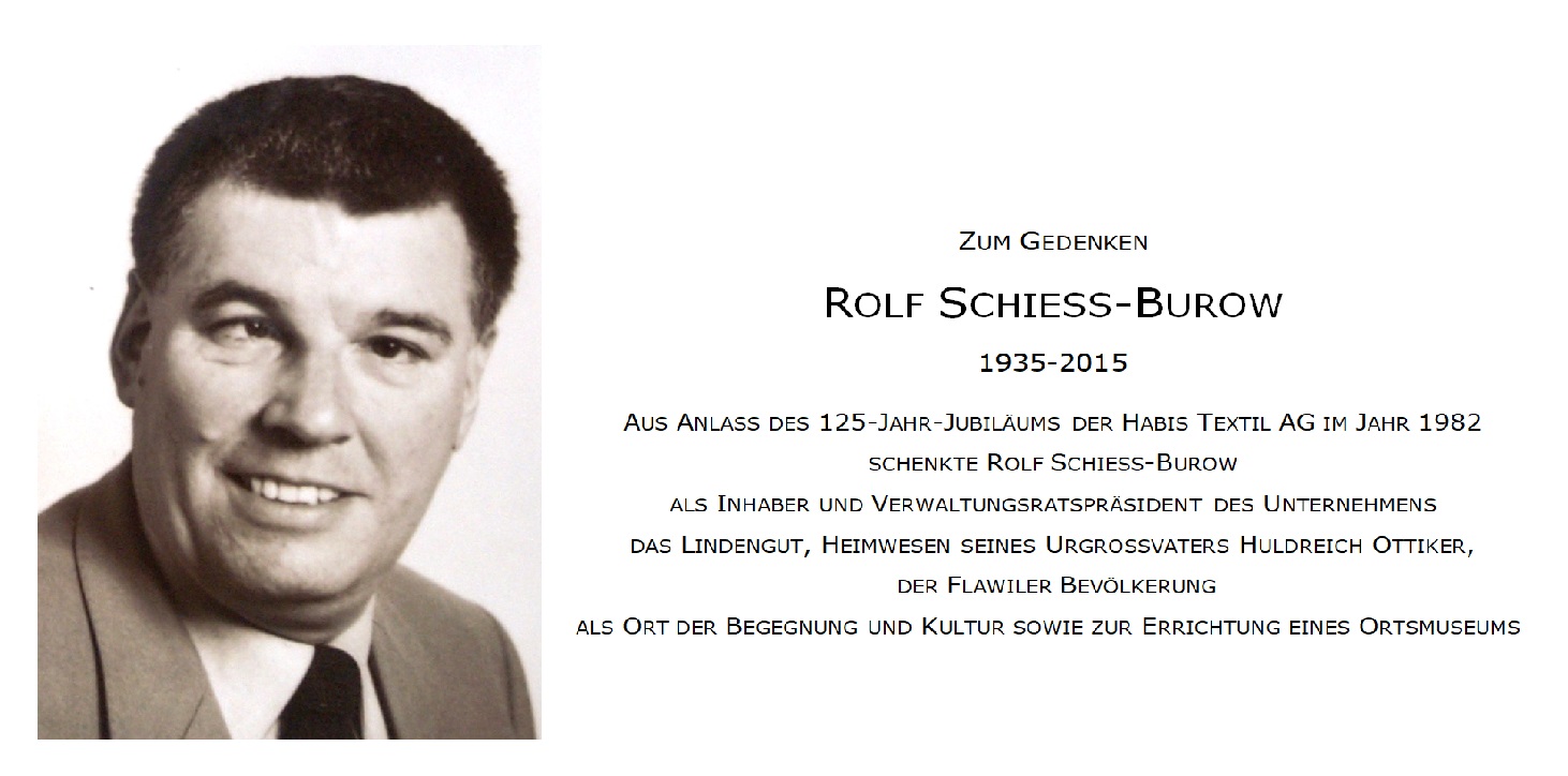 in vierter Generation im Lindengut aufgewachsen: Rolf Schiess (1935-2015), Stifter des Lindenguts