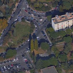 Una veduta aerea di Piazzale Hegel - Roma