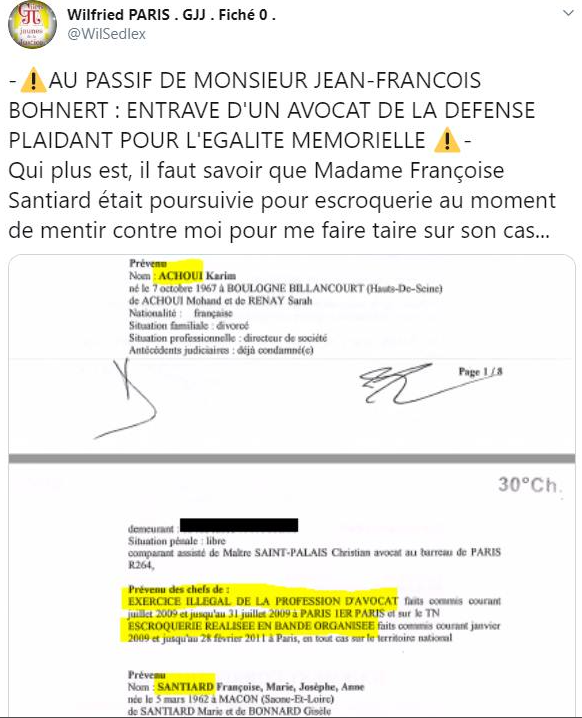 Facebook WIL PIRS Maître Wildfried PARIS AVOCAT DISSISENT Menacé de mort en FRANCE www.jesuispatrick.fr ALERTE ROUGE www.alerterouge-france.fr