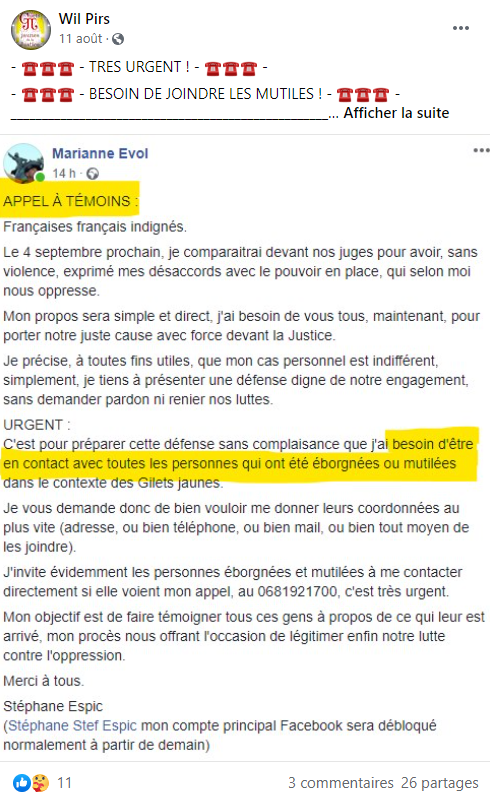 Facebook WIL PIRS Maître Wildfried PARIS AVOCAT DISSISENT Menacé de mort en FRANCE www.jesuispatrick.fr ALERTE ROUGE www.alerterouge-france.fr