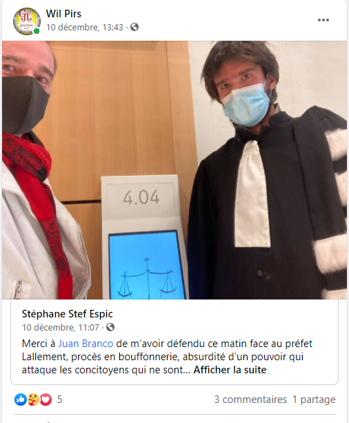 Facebook WIL PIRS Maître Wildfried PARIS AVOCAT DISSISENT Menacé de mort en FRANCE www.jesuispatrick.fr ALERTE ROUGE www.alerterouge-france.fr