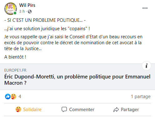 Facebook WIL PIRS Maître Wildfried PARIS AVOCAT DISSISENT Menacé de mort en FRANCE www.jesuispatrick.fr ALERTE ROUGE www.alerterouge-france.fr