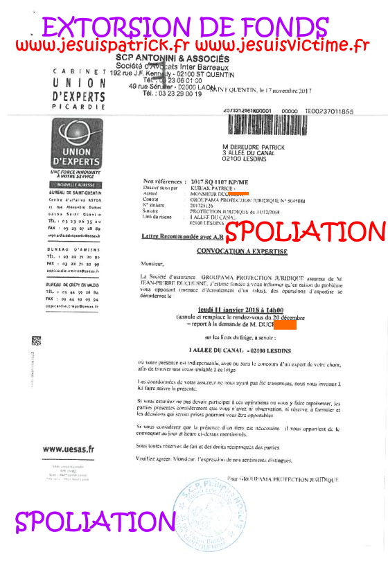 N40 Affaires Mes Chers Voisins Assignation Référé du 10 Juillet 2019 par Huissier de Justice la SCP Philippe HOELLE  à Saint-Quentin (02) #ExtorsionDeFonds www.jesuispatrick.fr www.jesuisvictime.fr www.justicemafia.fr www.jenesuispasunchien.fr #Spoliation