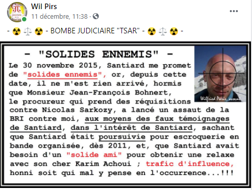 Facebook WIL PIRS Maître Wildfried PARIS AVOCAT DISSISENT Menacé de mort en FRANCE www.jesuispatrick.fr ALERTE ROUGE www.alerterouge-france.fr