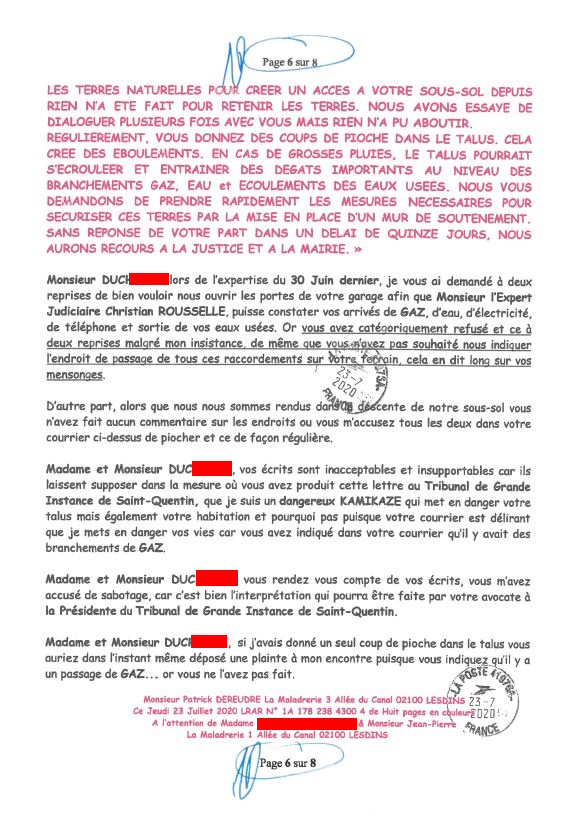 Pièce N° 1a) Page 25 sur 69 Pour preuve de notre bonne foi... AFFAIRE CRIMINELLE «MES CHERS VOISINS» Violences, Extorsion de Fonds, Maître Marc ANTONINI à l'oeuvre et ce avec la bénédiction de toutes nos Institutions www.jesuispatrick.fr