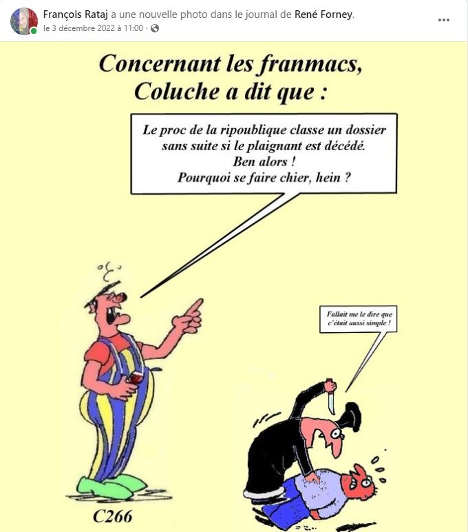 Monsieur René FORNEY Victime d'une tentative d'assassinat le Samedi 12 Novembre 2022 vers 15h50 sur le pont de CATANE côté SEYSSINET (38170). Il accuse les Milieux de la Corruption dans les Institutions du CARTEL GRENOBLOIS  (Justice, Police, Immobilier) 