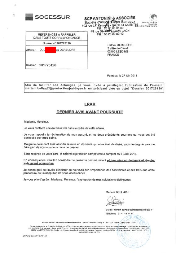 Pièce N° 2b Page 57 sur 59 ASSIGNATION EN REFERE du 19 Juillet 2019 AFFAIRE CRIMINELLE «MES CHERS VOISINS» Violences, Extorsion de Fonds, Maître Marc ANTONINI à l'œuvre et ce avec la bénédiction de toutes nos Institutions www.jesuispatrick.fr