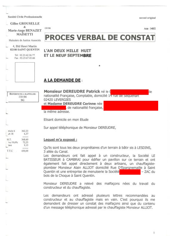 Pièce N° 1a) Page 13 sur 69 Pour preuve de notre bonne foi... AFFAIRE CRIMINELLE «MES CHERS VOISINS» Violences, Extorsion de Fonds, Maître Marc ANTONINI à l'oeuvre et ce avec la bénédiction de toutes nos Institutions www.jesuispatrick.fr