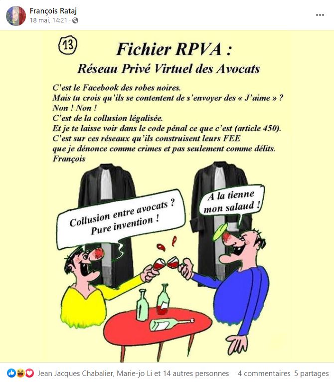 La profession d'avocat doit disparaître ! de François RATAJ site Patrick DEREUDRE  www.stopcorruptionstop.fr  www.jesuisvictime.fr  www.jesuispatrick.fr PARJURE & CORRUPTION à très Grande Echelle au Coeur même de la JUSTICE & REPUBLIQUE