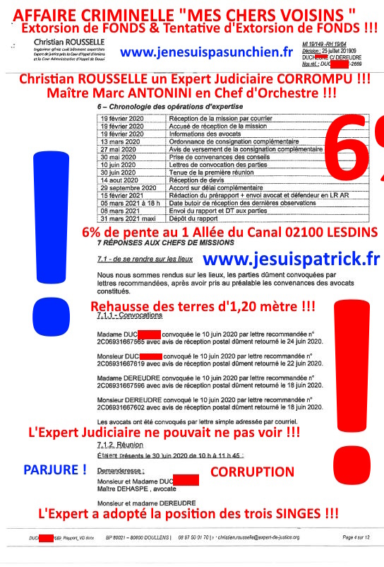 Pièce N°6c) Page 072sur134 AFFAIRE CRIMINELLE «MES CHERS VOISINS» SIGNIFICATION DE JUGEMENT, Violences, Extorsion de Fonds, Tentative Extorsion de Fonds, Maître Marc ANTONINI à l'œuvre et ce avec la bénédiction de nos Institutions www.jesuispatrick.fr