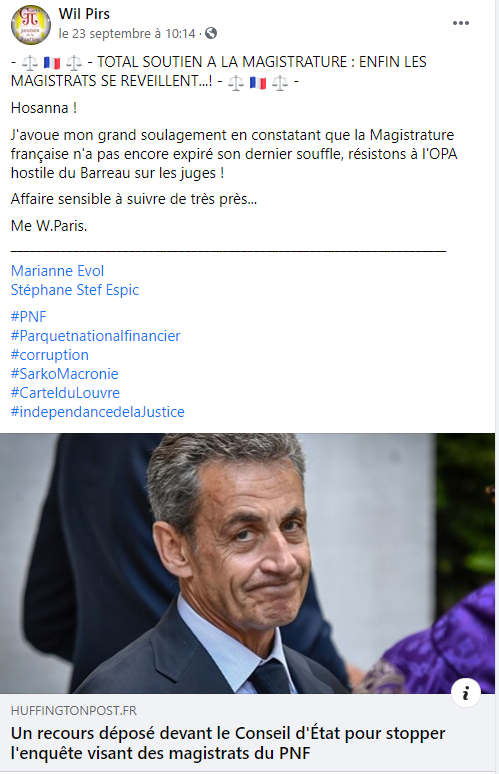 Facebook WIL PIRS Maître Wildfried PARIS AVOCAT DISSISENT Menacé de mort en FRANCE www.jesuispatrick.fr ALERTE ROUGE www.alerterouge-france.fr