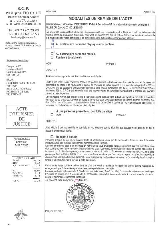 Affaires mes chers voisins Assignation par Huissier de Justice le 22 Juin 2021 au TGI de Saint-Quentin #StopVendetta #StopFauxEnEcrituresPubliques "#StopFalsifications #StopTorturesMentales w.jenesuispasunchien.fr www.jesuisvictime.fr www.Jesuispatrick.fr