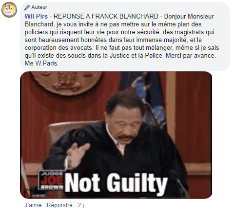 Facebook WIL PIRS Maître Wildfried PARIS AVOCAT DISSISENT Menacé de mort en FRANCE www.jesuispatrick.fr ALERTE ROUGE www.alerterouge-france.fr