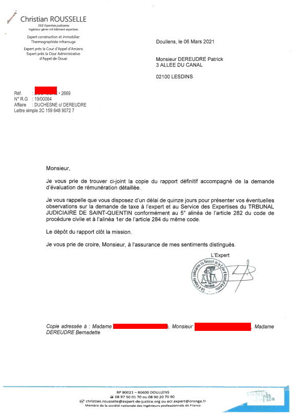 #StopCorruptionStop RAPPORT DEFINITIF EXPERT JUDICIAIRE Christian ROUSSELLE AFFAIRE MES CHERS VOISINS www.jenesuispasunchien.fr www.jesuisvictime.fr www.jesuispatrick.fr NE RENONCEZ JAMAIS LE PAIN & LA LIBERTE POUSSENT SUR LA MÊME TIGE