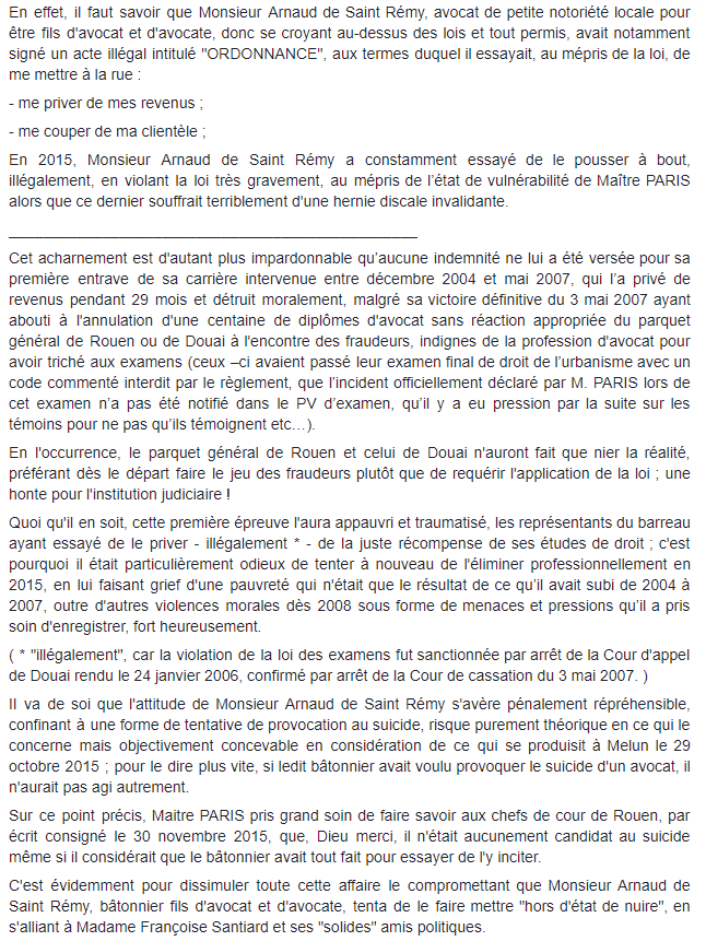 Maitre Wilfried PARIS, avocat empêché d’exercer Facebook WIL PIRS Maître Wildfried PARIS AVOCAT DISSISENT Menacé de mort en FRANCE www.jesuispatrick.fr ALERTE ROUGE www.alerterouge-france.fr