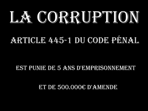 "LA CORRUPTION" Cette photo figure dans ce courrier adressé à Monsieur Emmanuel MACRON le Président de la République www.jesuispatrick.fr