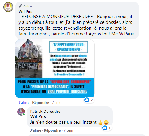 Facebook WIL PIRS Maître Wildfried PARIS AVOCAT DISSISENT Menacé de mort en FRANCE www.jesuispatrick.fr ALERTE ROUGE www.alerterouge-france.fr