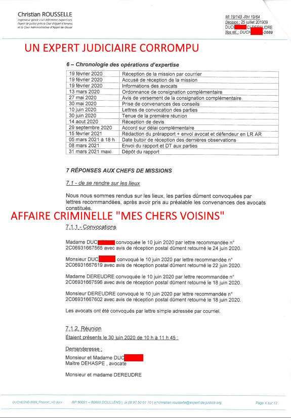 Pièce N°4b) Page 06sur16 AFFAIRE CRIMINELLE «MES CHERS VOISINS» RAPPORT DÉFINITIF, Violences, Extorsion de Fonds, Tentative Extorsion de Fonds, Maître Marc ANTONINI à l'œuvre et ce avec la bénédiction de nos Institutions www.jesuispatrick.fr