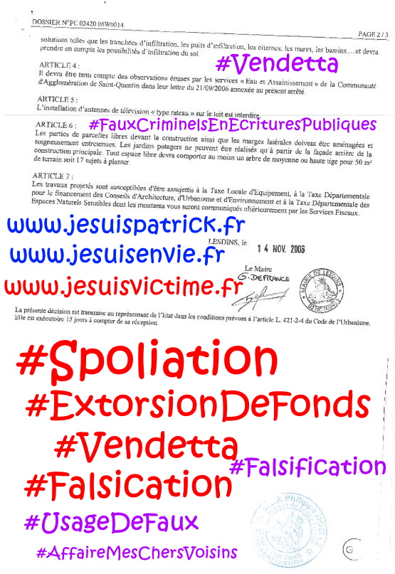 N°8 Affaires Mes Chers Voisins Assignation Référé du 10 Juillet 2019 par Huissier de Justice la SCP Philippe HOELLE  à Saint-Quentin (02) #ExtorsionDeFonds www.jesuispatrick.fr www.jesuisvictime.fr www.justicemafia.fr www.jenesuispasunchien.fr #Spoliation