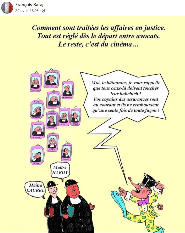 La profession d'avocat doit disparaître ! de François RATAJ site Patrick DEREUDRE  www.stopcorruptionstop.fr  www.jesuisvictime.fr  www.jesuispatrick.fr PARJURE & CORRUPTION à très Grande Echelle au Coeur même de la JUSTICE & REPUBLIQUE