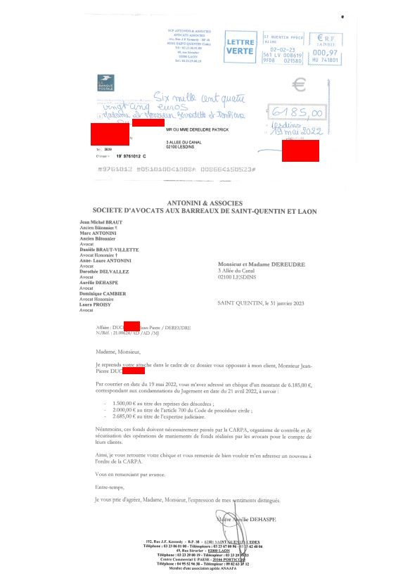 Pièce N° 1a) Page 31 sur 69 Pour preuve de notre bonne foi... AFFAIRE CRIMINELLE «MES CHERS VOISINS» Violences, Extorsion de Fonds, Maître Marc ANTONINI à l'oeuvre et ce avec la bénédiction de toutes nos Institutions www.jesuispatrick.fr