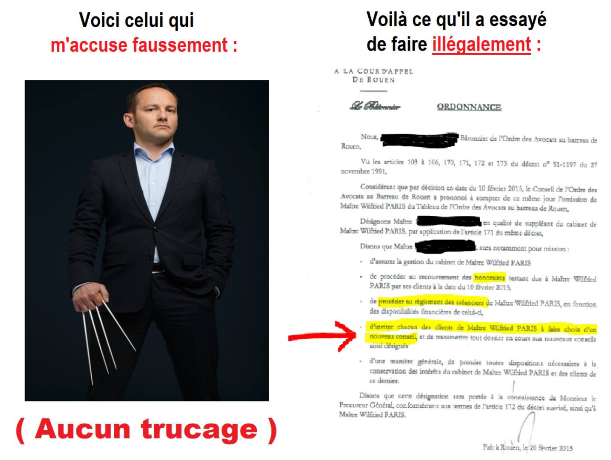 Facebook WIL PIRS Maître Wildfried PARIS AVOCAT DISSISENT Menacé de mort en FRANCE www.jesuispatrick.fr ALERTE ROUGE www.alerterouge-france.fr