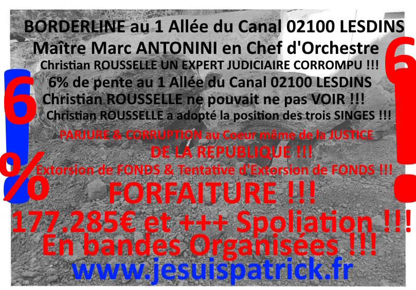 Pièce N°6c) Page 114sur134 AFFAIRE CRIMINELLE «MES CHERS VOISINS» SIGNIFICATION DE JUGEMENT, Violences, Extorsion de Fonds, Tentative Extorsion de Fonds, Maître Marc ANTONINI à l'œuvre et ce avec la bénédiction de nos Institutions www.jesuispatrick.fr