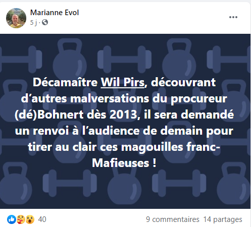 Facebook WIL PIRS Maître Wildfried PARIS AVOCAT DISSISENT Menacé de mort en FRANCE www.jesuispatrick.fr ALERTE ROUGE www.alerterouge-france.fr