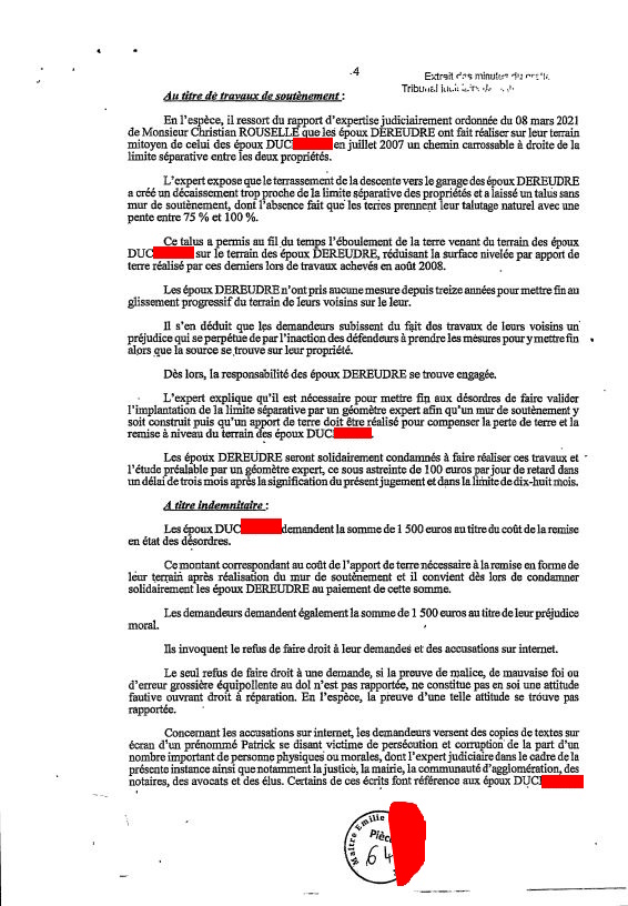 #StopCorruptionStop page 25sur40  Pièces de Me PROUT PROUT AFFAIRE CRIMINELLE «MES CHERS VOISINS» Maître vous êtes corrompue www.jesuispatrick.fr