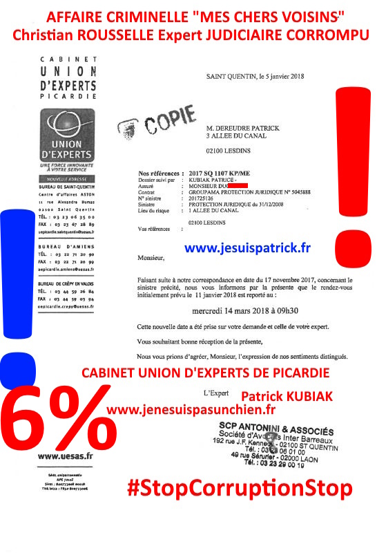 Pièce N°6c) Page 048sur134 AFFAIRE CRIMINELLE «MES CHERS VOISINS» SIGNIFICATION DE JUGEMENT, Violences, Extorsion de Fonds, Tentative Extorsion de Fonds, Maître Marc ANTONINI à l'œuvre et ce avec la bénédiction de nos Institutions www.jesuispatrick.fr