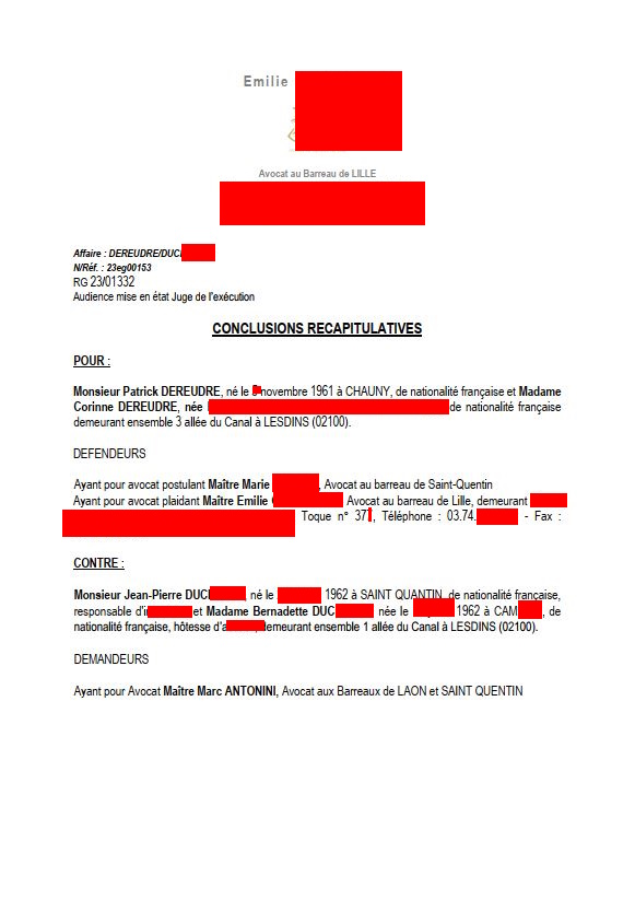 #StopCorruptionStop page 1 sur 11 Conclusion de Me PROUT PROUT AFFAIRE CRIMINELLE «MES CHERS VOISINS» Maître vous êtes corrompue www.jesuispatrick.fr