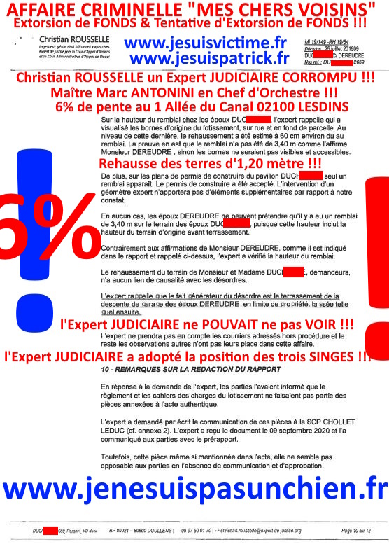 Pièce N°6c) Page 078sur134 AFFAIRE CRIMINELLE «MES CHERS VOISINS» SIGNIFICATION DE JUGEMENT, Violences, Extorsion de Fonds, Tentative Extorsion de Fonds, Maître Marc ANTONINI à l'œuvre et ce avec la bénédiction de nos Institutions www.jesuispatrick.fr
