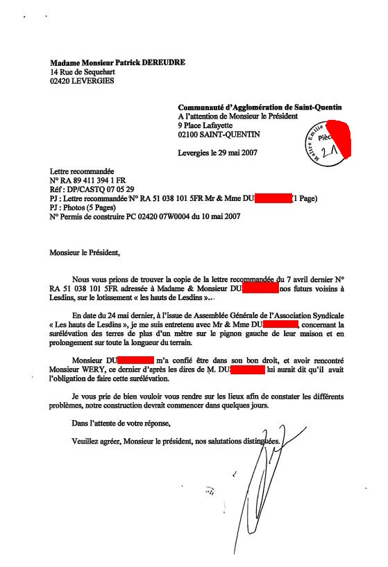 #StopCorruptionStop page 03sur40  Pièces de Me PROUT PROUT AFFAIRE CRIMINELLE «MES CHERS VOISINS» Maître vous êtes corrompue www.jesuispatrick.fr