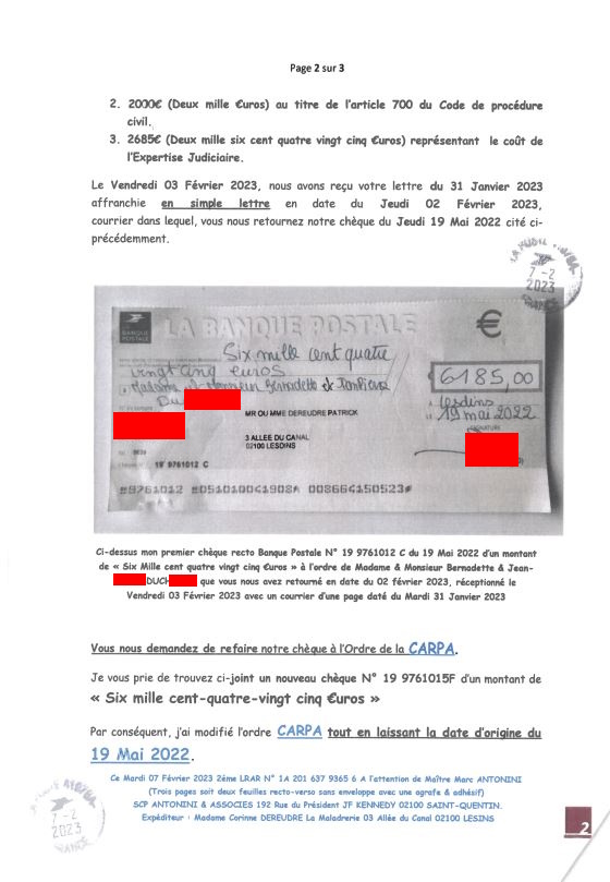 Pièce N° 1a) Page 33 sur 69 Pour preuve de notre bonne foi... AFFAIRE CRIMINELLE «MES CHERS VOISINS» Violences, Extorsion de Fonds, Maître Marc ANTONINI à l'oeuvre et ce avec la bénédiction de toutes nos Institutions www.jesuispatrick.fr