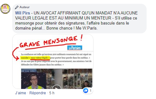 Facebook WIL PIRS Maître Wildfried PARIS AVOCAT DISSISENT Menacé de mort en FRANCE www.jesuispatrick.fr ALERTE ROUGE www.alerterouge-france.fr