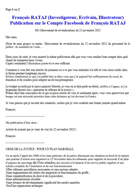 Monsieur René FORNEY Victime d'une tentative d'assassinat le Samedi 12 Novembre 2022 vers 15h50 sur le pont de CATANE côté SEYSSINET (38170). Il accuse les Milieux de la Corruption dans les Institutions du CARTEL GRENOBLOIS  (Justice, Police, Immobilier) 