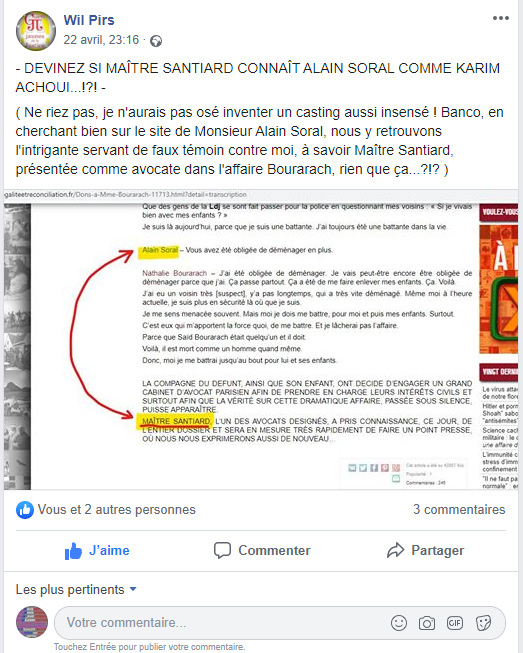 Facebook WIL PIRS Maître Wildfried PARIS AVOCAT DISSISENT Menacé de mort en FRANCE www.jesuispatrick.fr ALERTE ROUGE www.alerterouge-france.fr