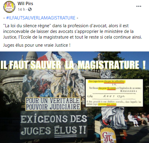 Facebook WIL PIRS Maître Wildfried PARIS AVOCAT DISSISENT Menacé de mort en FRANCE www.jesuispatrick.fr ALERTE ROUGE www.alerterouge-france.fr