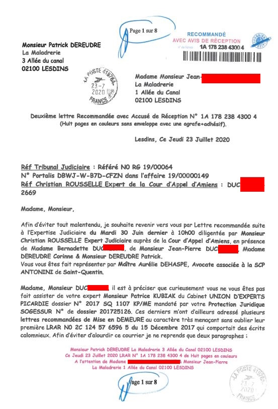 Pièce N° 1a) Page 20 sur 69 Pour preuve de notre bonne foi... AFFAIRE CRIMINELLE «MES CHERS VOISINS» Violences, Extorsion de Fonds, Maître Marc ANTONINI à l'oeuvre et ce avec la bénédiction de toutes nos Institutions www.jesuispatrick.fr