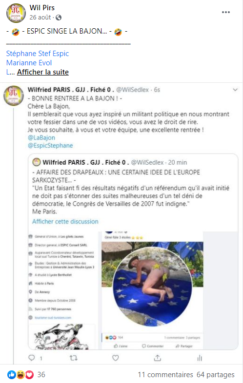 Facebook WIL PIRS Maître Wildfried PARIS AVOCAT DISSISENT Menacé de mort en FRANCE www.jesuispatrick.fr ALERTE ROUGE www.alerterouge-france.fr