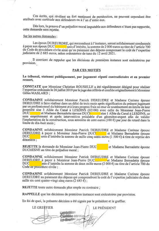 Signification d'un jugement rendu en premier ressort en notre absence SCANDALEUX FORFAITURE FAUX EN ECRITURES PUBLIQUES CORRUPTION Affaire mes Chers Voisins www.jesuispatrick.fr www.jesuisvictime.fr #Stop VENDETTA depuis Conflit intérêts avec Me MARGULES