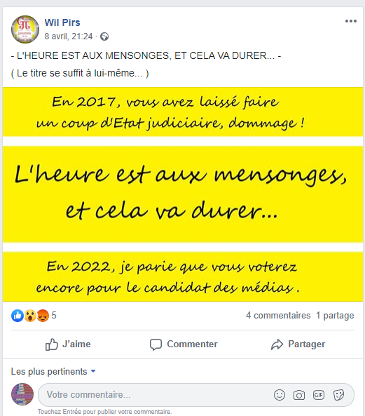 Facebook WIL PIRS Maître Wildfried PARIS AVOCAT DISSISENT Menacé de mort en FRANCE www.jesuispatrick.fr ALERTE ROUGE www.alerterouge-france.fr