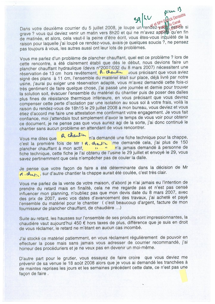 Pièce N° 13 page 39/42 Constat d'huissier du 8 & 9 Septembre 2008  voir site www.maisonnonconforme.fr