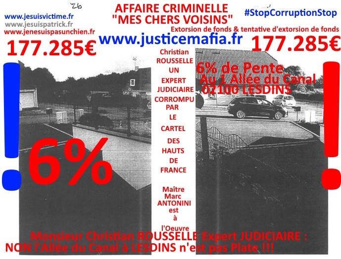 Pièce N°6c) Page 039sur134 AFFAIRE CRIMINELLE «MES CHERS VOISINS» SIGNIFICATION DE JUGEMENT, Violences, Extorsion de Fonds, Tentative Extorsion de Fonds, Maître Marc ANTONINI à l'œuvre et ce avec la bénédiction de nos Institutions www.jesuispatrick.fr