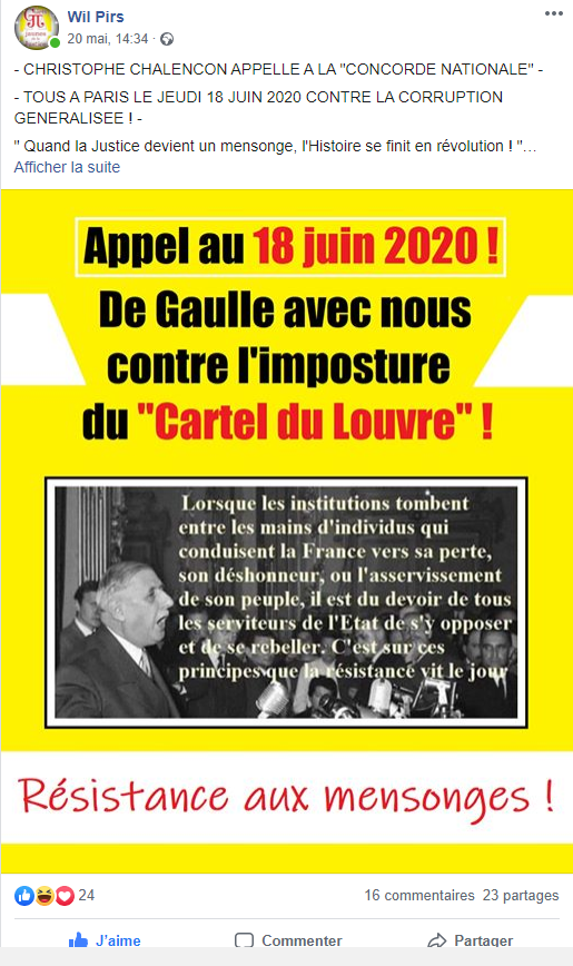 Facebook WIL PIRS Maître Wildfried PARIS AVOCAT DISSISENT Menacé de mort en FRANCE www.jesuispatrick.fr ALERTE ROUGE www.alerterouge-france.fr