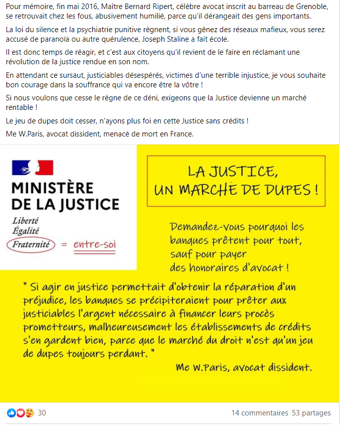 Le Carnaval Judiciaire de Nice de François RATAJ La Terre est plate ! Affaire suivante ! /  /  www.stopcorruptionstop.fr   www.jesuispatrick.fr SITE de Patrick DEREUDRE