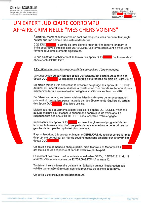 Pièce N°4b) Page 09sur16 AFFAIRE CRIMINELLE «MES CHERS VOISINS» RAPPORT DÉFINITIF, Violences, Extorsion de Fonds, Tentative Extorsion de Fonds, Maître Marc ANTONINI à l'œuvre et ce avec la bénédiction de nos Institutions www.jesuispatrick.fr