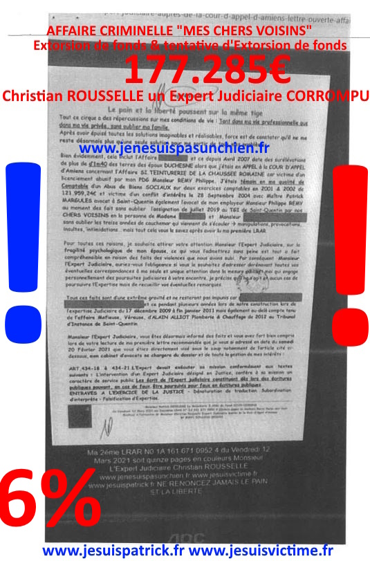 Pièce N°6c) Page 092sur134 AFFAIRE CRIMINELLE «MES CHERS VOISINS» SIGNIFICATION DE JUGEMENT, Violences, Extorsion de Fonds, Tentative Extorsion de Fonds, Maître Marc ANTONINI à l'œuvre et ce avec la bénédiction de nos Institutions www.jesuispatrick.fr