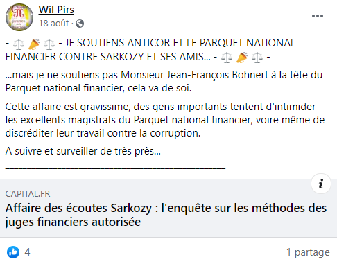 Facebook WIL PIRS Maître Wildfried PARIS AVOCAT DISSISENT Menacé de mort en FRANCE www.jesuispatrick.fr ALERTE ROUGE www.alerterouge-france.fr